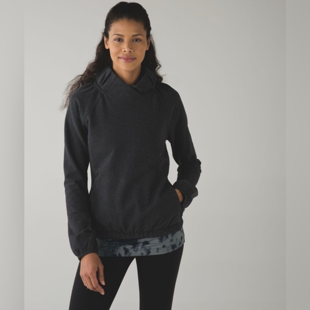 Lululemon After All Pullover - Heathered Black - Size 6